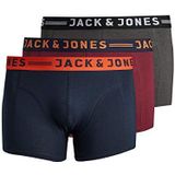 JACK&JONES PLUS JACLICHFIELD Trunks Noos PLS 3-pack voor heren, Bordeaux