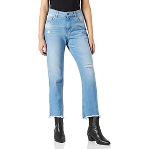 Sisley Trousers 4OF157706 Jeans, Light Blue Denim 901, 27 Femme