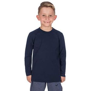 Trigema Shirt met lange mouwen voor jongens, marineblauw (046), 140, Navy (046)