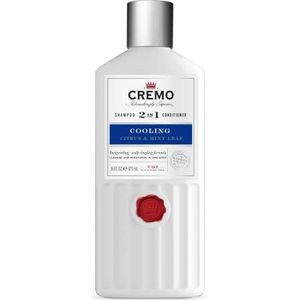 CREMO - Barber kwaliteit 2-in-1 shampoo en conditioner voor mannen | verfrissende citrusvruchten en muntblaadjes | 473 ml