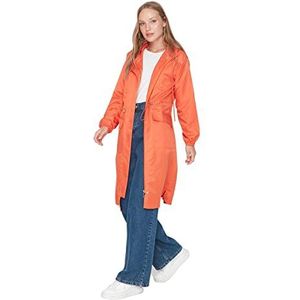 TRENDYOL trenchcoat - groen, tegel rood, maat 42, Tile Red