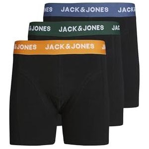 Jack & Jones Gab Trunk boxershorts voor jongens (3 stuks), Zwart - Oranje - Groen - Blauw