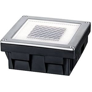 Paulmann 93774 Special Line Solar Cube/Box LED IP67 Warm wit 024W 93774 Solar Light Outdoor Vloerlamp Outdoor Light Cobblestone Garden Light Patio Light, 10 x 10 cm, roestvrij staal