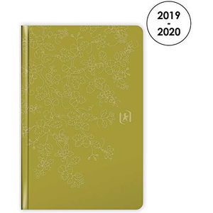 Oxford Beauty Agenda 2019 – 2020 van augustus tot augustus, 1 week op 2 pagina's, formaat 10 x 15 cm, groen