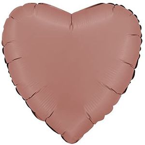 Hartballonnen, hartvorm, Foil Balloon Mylar, 46 cm, 18 inch, roségoud, gesatineerd