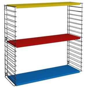 TOMADO Metaltex Libro Verstelbare metalen wandplank, 10,5 x 21,2 x 67,5 cm, meerkleurig