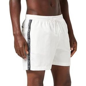 Calvin Klein Medium Drawstring-onze zwembroek voor heren, Pvh Classic White