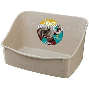Ferplast Kattenbakvulling voor konijnen L305 toilet voor knaagdieren, konijnen, kleine dieren, gemakkelijk te reinigen, hygiënisch, 37 x 27 x 18,5 cm, verschillende kleuren