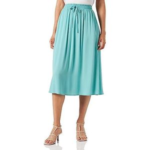 s.Oliver Midi-rok met plooirok voor dames, Blauw/Groen