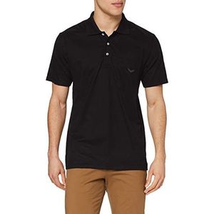Trigema Poloshirt voor heren met borstzak, zwart (008)