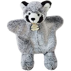 Histoire d'Ours - Knuffeldier Panda rood - 25 cm - Grijs - Cadeau voor geboorte - Sweety Foam Marionetten - Trouwe metgezellen - HO3084