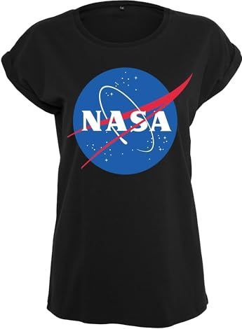 Mister Tee Ladies NASA Insignia Tee Streetwear Shirts dames, zwart.