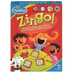ThinkFun - 76351- Zingo! - De scheerbeurt van Wort-Bild-Bingo voor kinderen vanaf 4 jaar. Eerste Woorter leren met Zingo! Een Wort-Lotto: Het scheerresultaat van Wort-Bild-Bingo met de magische
