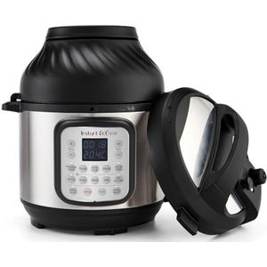 Instant Pot Duo knapperig-effect, multikoker 11-in-1 – snelkookpan, luchtfriteuse, langzaam koken, stomen, vacuüm-functie, droogoven, voedselwarmer en bakfunctie – 5,7 l