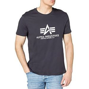 ALPHA INDUSTRIES Basic Gebreid T-shirt voor heren, Grijs metaal