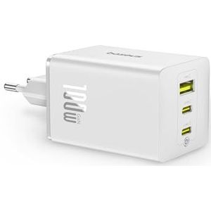 Baseus Enerfill 100W USB C-oplader, 3 USB C-poorten, PD-voeding met PPS, GaN snellader compatibel met MacBook Pro/Air, iPad Pro, Steam Deck, iPhone Serie, Galaxy Serie, Pixel