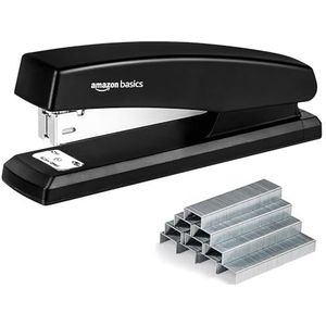 Amazon Basics Nietmachine met 1000 nietjes - zwart, 1 per verpakking