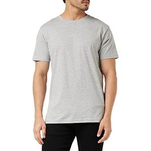 Build Your Brand Heren-T-shirt met ronde hals - Basic top voor heren - Verkrijgbaar in vele kleuren - Maten XS tot 5XL, Grijs (Heather Grey)