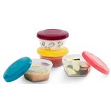 Set van 4 luchtdichte Babymoov Babybol hermetische voorraadpotten van 120 ml