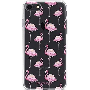 ERT GROUP Beschermhoes voor mobiele telefoon voor Apple iPhone 7/8/SE 2/SE 3, origineel en officieel gelicentieerd product, motief Flamingo 005, geschikt voor de vorm van de mobiele telefoon, gedeeltelijk bedrukt
