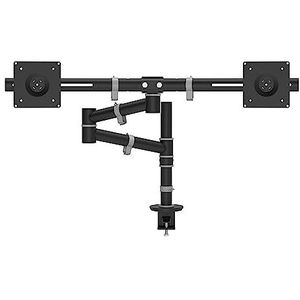 Dataflex Viewgo beeldschermhouder - tafel 133 - vlakke monitorhouders voor kantoor (8 kg, 75 x 75 mm, 100 x 100 mm, hoogteverstelling, zwart)