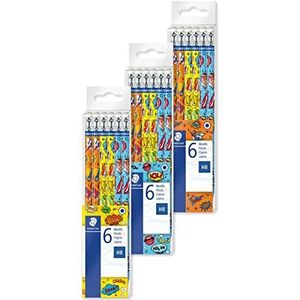 STAEDTLER Edition Comic – set van 6 potloden grafiet Hb met gummunt