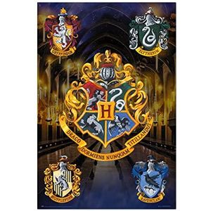 Grupo Erik - Harry Potter Hogwarts Huizen Poster - Woondecoratie, Wanddecoratie, Decoratieve Poster