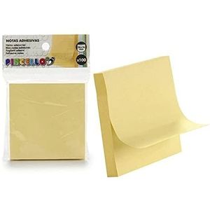 Pincello S3602518 Lot de 100 notes adhésives en papier jaune 76 x 76 mm