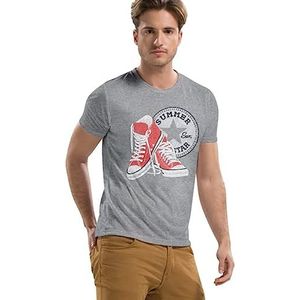 ASIOKA Star d'Zomer-T-shirt, uniseks, grijs vigore