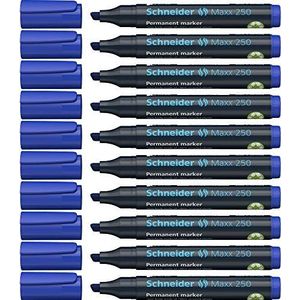 Schneider Maxx 250 permanent marker blauw lijndikte 2+7mm 10 stuks