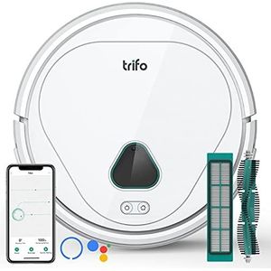 TRIFO Max robotstofzuiger, krachtige zuigkracht 3000 Pa, thuisbewaking, spraakchat, 5200 mAh batterij, looptijd van 120 minuten, automatisch opladen, bediening via wifi/Alexa/app