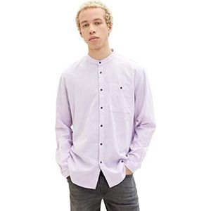 TOM TAILOR Denim Uomini Overhem 1034914, 31152 - Lilac White Chambray, XS