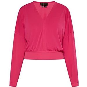 faina Cropped T-shirt met lange mouwen voor dames (1 stuk), Roze