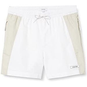 Calvin Klein Badpak voor heren, medium trekkoord, lang, Pvh Classic White, M, Pvh Classic White