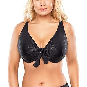 VIVISENCE EU 3202 Bikini voor dames, Glanzend zwart