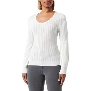 ONLY Onlmeddi Ls U-Neck CC KNT Pull pour femme, Cloud Dancer, L