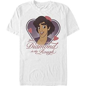 Disney Aladdin Be Mine Organic T-shirt, korte mouwen, uniseks, wit, L, Weiss
