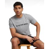 G-STAR RAW T-shirt pour homme avec logo du Corporate Script, Multicolore (gris Htr D25675-336-906), XXL