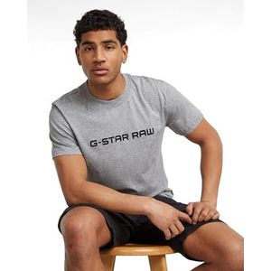 G-STAR RAW T-shirt pour homme avec logo du Corporate Script, Multicolore (gris Htr D25675-336-906), XXL