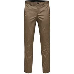 SELECTED HOMME Slim fit broek heren, Kameel.