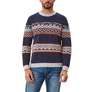 s.Oliver Trui, lange mouwen, regular fit, heren, Dark Blue Knit