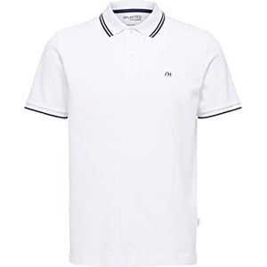 SELETED HOMME Slhdante Sport Ss Polo W Noos T-shirt voor heren, Helder wit