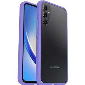 OtterBox Sleek Serie beschermhoes voor Samsung Galaxy A34 5G, schokbestendig, valbescherming, ultradun, dunne bescherming, getest volgens militaire normen, antimicrobieel, transparant/paars - levering