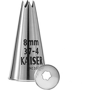 Kaiser spuitmond 8 mm ster roestvrij staal spuitmond knikvrij randvrij
