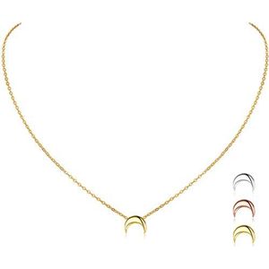 ChicSilver Halsketting voor dames, zilver/verguld/roségoud – sieraden choker met hart/maan/ster – choker voor kinderen en meisjes – korte ketting 40 + 5 cm cadeau voor beste vriendin, vrouwen en