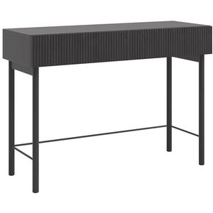 Selsey - NOLIE - Kaptafel met lade en poten - 110 cm - Portland Zwart Essen