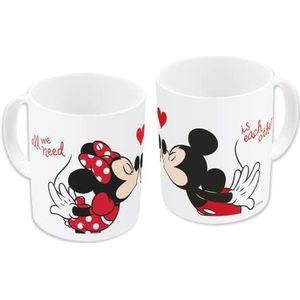 Minnie & Mickey Mouse Kiss keramische mok, 325 ml