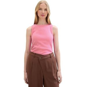 TOM TAILOR Débardeur pour femme, 35346 - Rose cassé à rayures, XXS