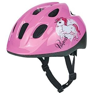 POLISPORT 8740400021 - verstelbare unicorn junior fietshelm voor kinderen, maat S (52-56 cm) met CE-certificering voor fietsen, skateboarden, skaten in de kleur roze