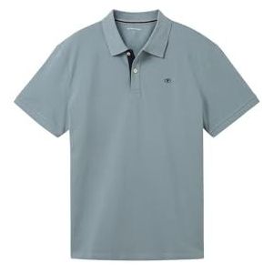 TOM TAILOR Basic piqué poloshirt voor heren, 27475, mintgrijs, XXL, 27475 - mintgrijs